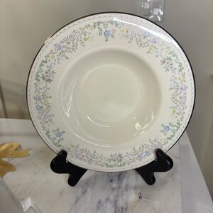Pickard china morning mist Floral Patterned soup bowl Plate, 8 1/8 “